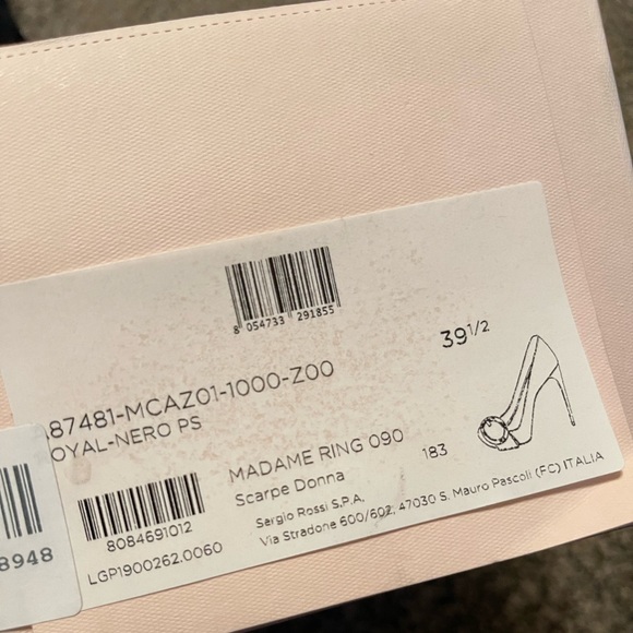 Sergio Rossi NWT Madame Ring 090 39.5 (39 1/2) - Picture 7 of 7